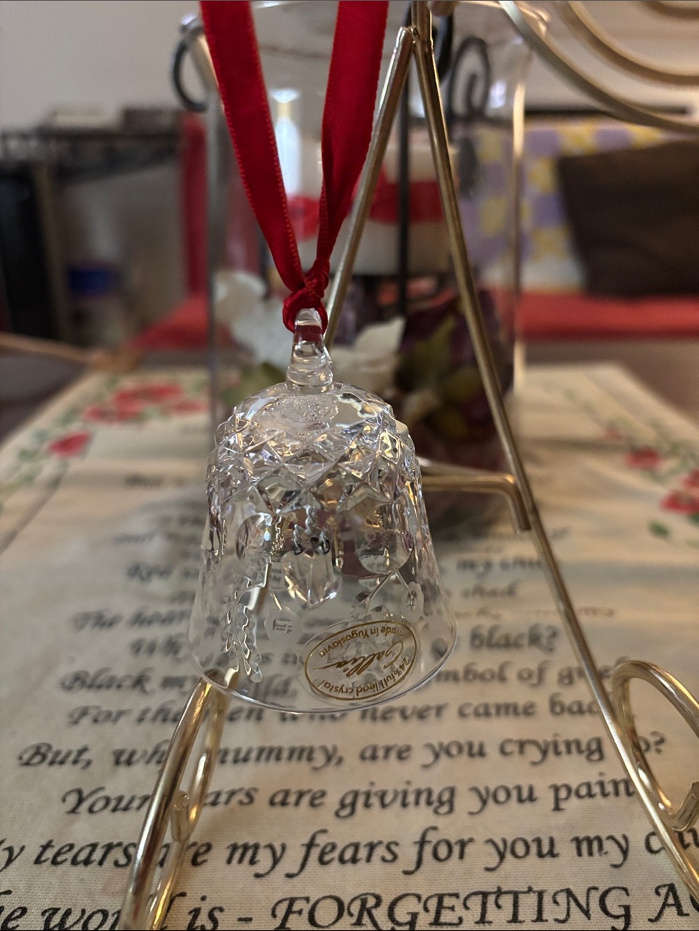 Rogaska Gallia Crystal Bell Ornament!